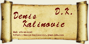 Denis Kalinović vizit kartica